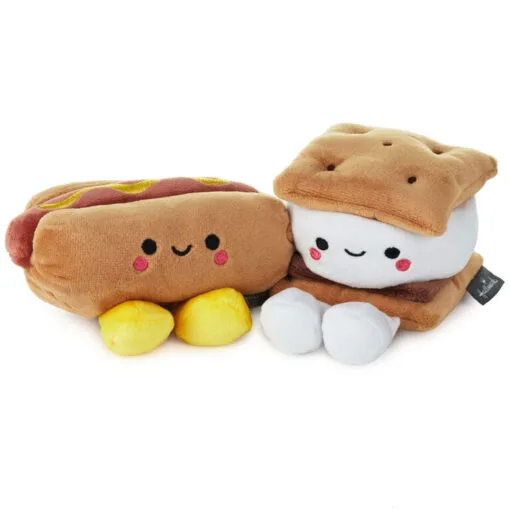 Hallmark Better Together Hot Dog And S'More Magnetic Plush, 4" -Hallmark Shop Better Together Hot Dog and SMore Magnetic Plush 1KID1648 01
