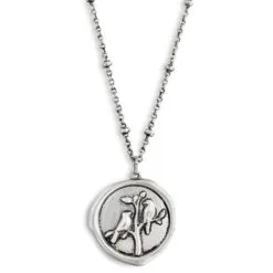Birds Charm Dear You Sister Necklace, 17.5"