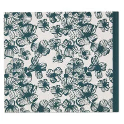 Hallmark In Loving Memory Floral Funeral Guest Book -Hallmark Shop Black and White Floral Guest Book for Funeral 1BMK1609 05