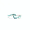 Pura Vida Neon Wave Silver Ring, Size 6 2 Pura Vida Neon Wave Silver Ring, Size 6 -Hallmark Shop Blue Beads Silver Wave Ring 1010JERG1151SILV6 01