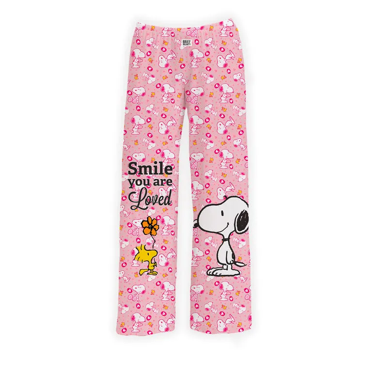 Brief Insanity Snoopy Smile Pink Lounge Pants, Small 3 Brief Insanity Snoopy Smile Pink Lounge Pants, Small