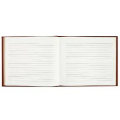 Hallmark Brown Hexagonal Pattern Guest Book -Hallmark Shop Brown Faux Leather Geometric Pattern Guest Book 1EDY3152 03