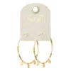 Chromacolor Miyuki Bead Neutral, Multicolor And Gold Large Hoop Earrings