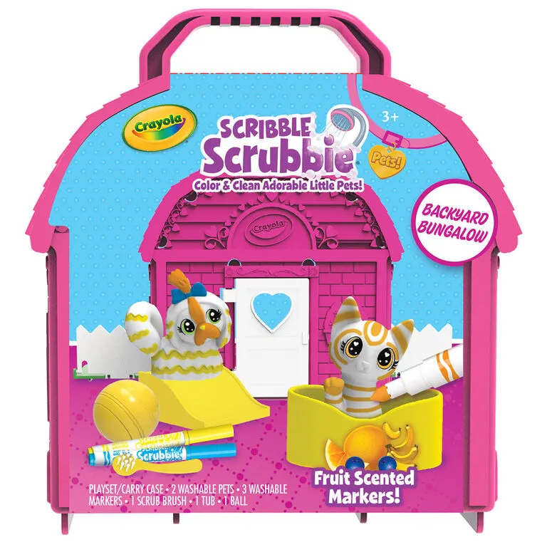 Crayola Scribble Scrubbie Pets Backyard Bungalow Coloring Set 3 Crayola Scribble Scrubbie Pets Backyard Bungalow Coloring Set