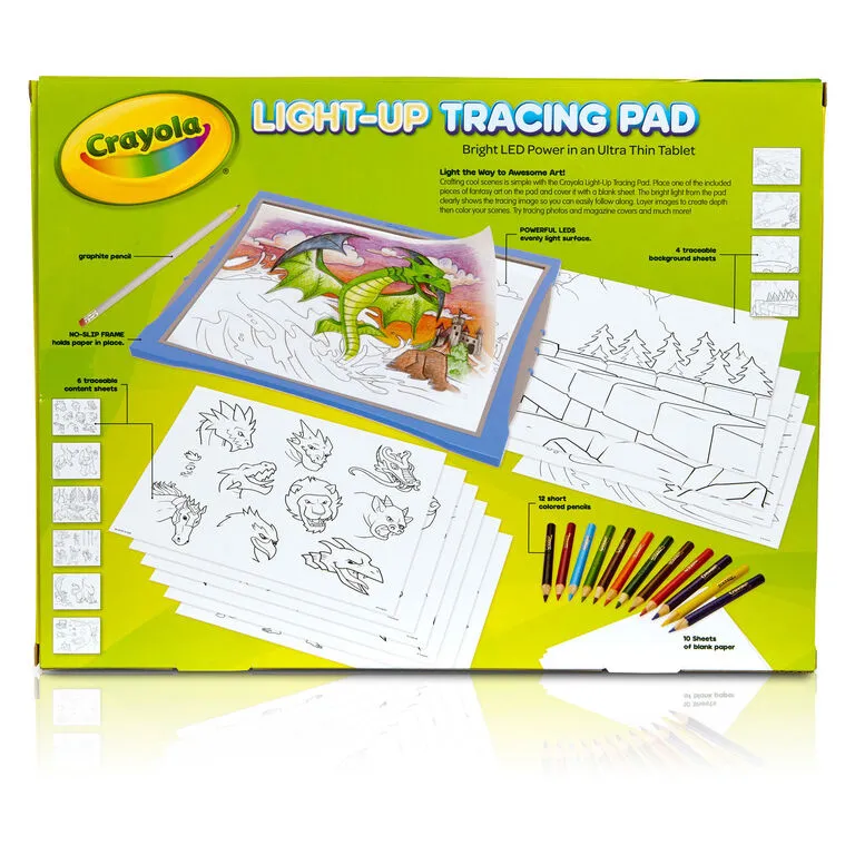Crayola Blue Light-Up Tracing Pad 4 Crayola Blue Light-Up Tracing Pad - Image 2