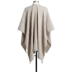 Taupe Remembrance Prayer Shrobe -Hallmark Shop Creamy White and Beige Robe Shawl 1005012882 03