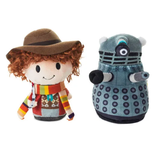 Hallmark Itty Bittys® Doctor Who The Fourth Doctor And Dalek Plush, Set Of 2 -Hallmark Shop Doctor Who Fourth Doctor and Dalek Plush itty bittys 1KDD2078 01