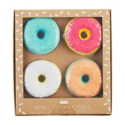 Mud Pie Donut Washable Sidewalk Chalk, 4 Pieces
