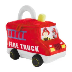 Mud Pie Fire Truck Plush Toy Set, 6 Pieces -Hallmark Shop Fire Truck With Fire Fighter Plush Toy Play Set 12110301 02