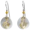 Gold Coil And Silver Creased Disc Drop Earrings -Hallmark Shop Gold Coil and Silver Creased Disc Drop Earrings root NE1455 NE1455 01.jpg Source Image