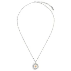 Heart Charm Dear You My Love Necklace, 17.5" -Hallmark Shop Gold Heart Silver Charm Necklace 1005060053 03