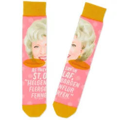 Hallmark Shop -Hallmark Shop Golden Girls Rose Funny Novelty Crew Socks 1GOL1053 02