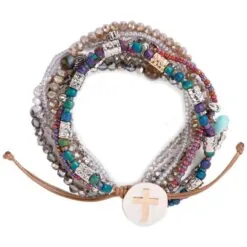 Grey Your Journey Layered Prayer Bracelet