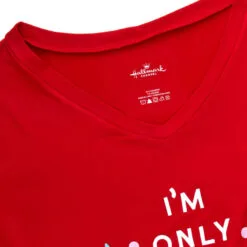 Hallmark Channel Only Awake Oversized Women's Red Sleep Shirt, Small/Medium -Hallmark Shop Hallmark Channel Only Awake Sleep Shirt 1XKT3531 04