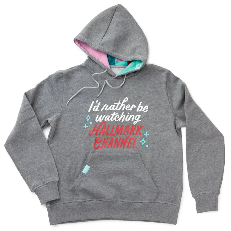 Hallmark Channel Rather Be Watching Sweatshirt Hoodie, X-Large 3 Hallmark Channel Rather Be Watching Sweatshirt Hoodie, X-Large
