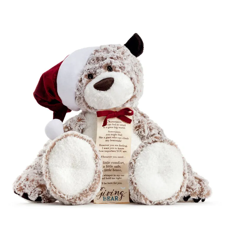 Large Giving Bear In Santa Hat Stuffed Animal, 16" 3 Large Giving Bear In Santa Hat Stuffed Animal, 16"
