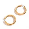 Howard's Jewelry Large Tube Gold Hoop Earrings -Hallmark Shop Large Tube Gold Hoop Earrings 10513 01