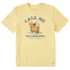 Life Is Good Call Me Old-Fashioned Men's Yellow T-Shirt, Large