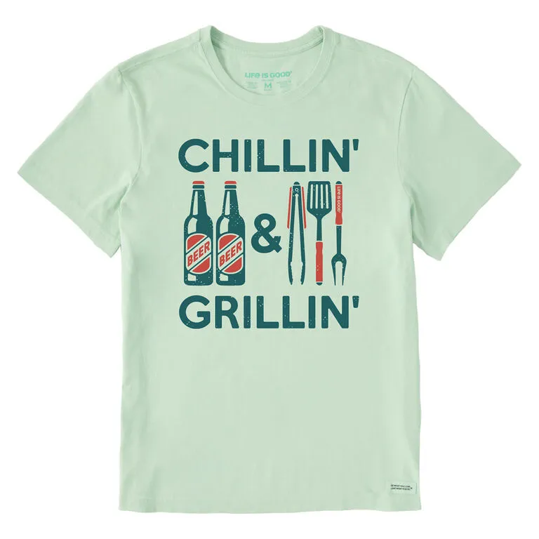 Life Is Good Chillin & Grillin Men's Light Green T-Shirt, Medium 3 Life Is Good Chillin & Grillin Men's Light Green T-Shirt, Medium