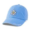 Life Is Good Daisy Cornflower Blue Baseball Cap -Hallmark Shop Life Is Good Daisy on Blue Womens Baseball Cap 98705 01