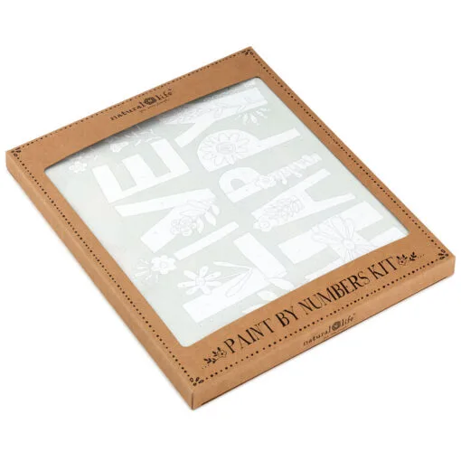 Natural Life Live Happy Paint By Number Wrapped Canvas Kit, 12x10 -Hallmark Shop Live Happy Paint By Number Canvas Craft Kit KIT005 01