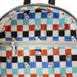 Loungefly Peanuts Snoopy And Woodstock Checkered Mini Backpack -Hallmark Shop Loungefly Peanuts Snoopy Checkered Mini Backpack PNBK0025 05