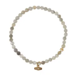 Mini Faceted Labradorite Beaded Stacking Bracelet
