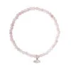 Mini Faceted Rose Quartz Beaded Stacking Bracelet -Hallmark Shop Mini Faceted Stacking Bracelet Rose QuartzSilver SP003 01