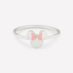 Pura Vida Delicate Minnie Mouse Silver Ring, Size 6