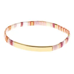 Pink Brave Good Karma Miyuki Bracelet