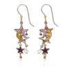 Silver Forest Celestial Cascade Mixed Metal Drop Earrings -Hallmark Shop Moon and Stars Mixed Metal Drop Earrings NE1726 01