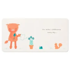 Hallmark MopTops Highland Cow Stuffed Animal With You Make A Difference Board Book -Hallmark Shop MopTops Plush Cow Stuffed Animal Board Book 1KID1537 06