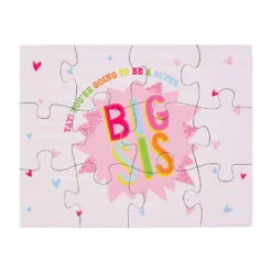 Mud Pie Pink Big Sis 12-Piece Puzzle For Kids
