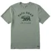 Life Is Good Papa Bear Sage Green Men's T-Shirt, X-Large 2 Life Is Good Papa Bear Sage Green Men's T-Shirt, X-Large -Hallmark Shop Papa Bear Mens Sage TShirt With Bear Graphic 103254XL 01