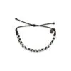 Pura Vida Black Woven Seed Bead Checkerboard Bracelet -Hallmark Shop Pura Vida Black Checkered Bead Bracelet 36239BKWH 01