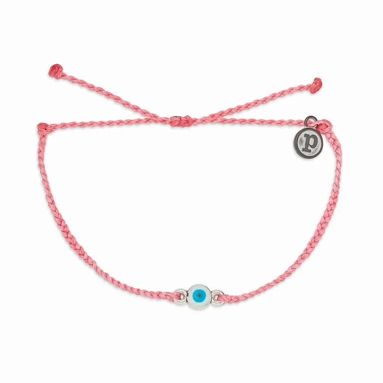 Pura Vida Eye Bead Charm On Pink Bracelet 3 Pura Vida Eye Bead Charm On Pink Bracelet