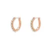 Pura Vida Rose Gold Pearl Pave Hoop Earrings -Hallmark Shop Pura Vida Rose Gold Pearl Pave Hoop Earrings 37649RGOL 01