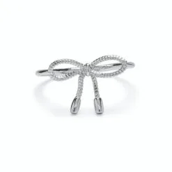 Pura Vida Silver Bow Ring, Size 6