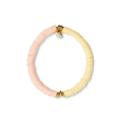 Pura Vida Darling Yellow And Peach Stretch Bracelet