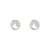 Pura Vida Enamel Wave Silver Stud Earrings -Hallmark Shop Pura Vide Turquoise and White Silver Stud Earrings 37642SILV 01