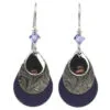 Purple And Silver Layered Metal Drop Earrings 1 Purple And Silver Layered Metal Drop Earrings -Hallmark Shop Purple and Silver Layered Metal Teardrop Earrings NE0367D 01