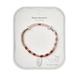 Intention Rose Quartz Charm Bracelet