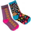 Natural Life Love Is The Answer Boho Crew Socks, Set Of 2 -Hallmark Shop Set of 2 Love Is the Answer Floral Crew Socks SOCK139 01