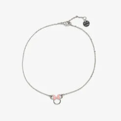 Pura Vida Minnie Mouse Charm Silver Anklet