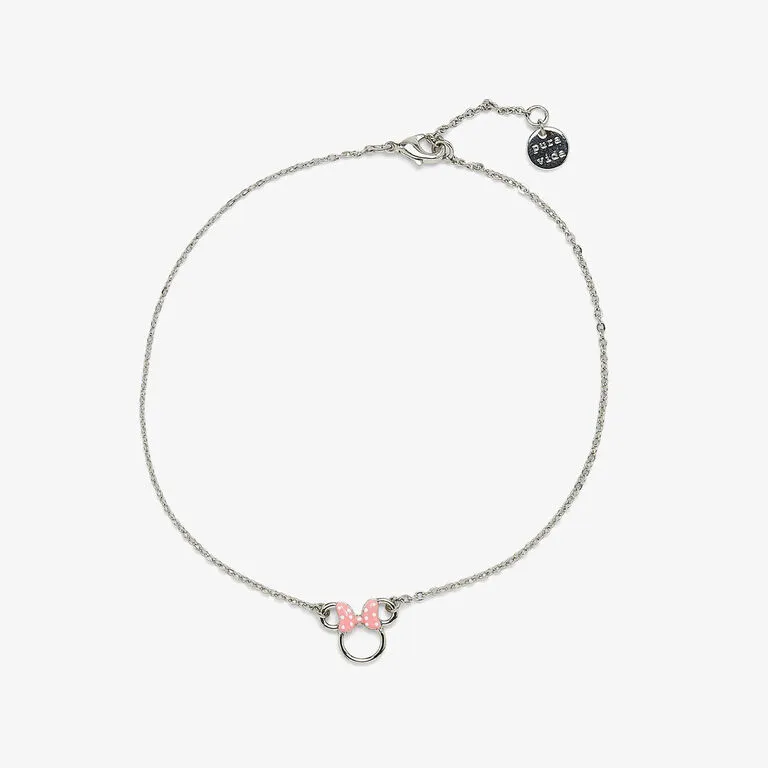Pura Vida Minnie Mouse Charm Silver Anklet 3 Pura Vida Minnie Mouse Charm Silver Anklet