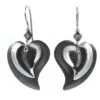 Silver Modern Hearts Layered Metal Drop Earrings -Hallmark Shop Silver Modern Hearts Layered Metal Drop Earrings NE0941A 01