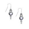 Silver Forest Silver-Tone Filigree And Blue Stone Drop Earrings -Hallmark Shop Silvertone Filigree and Blue Stone Drop Earrings E6022C 01