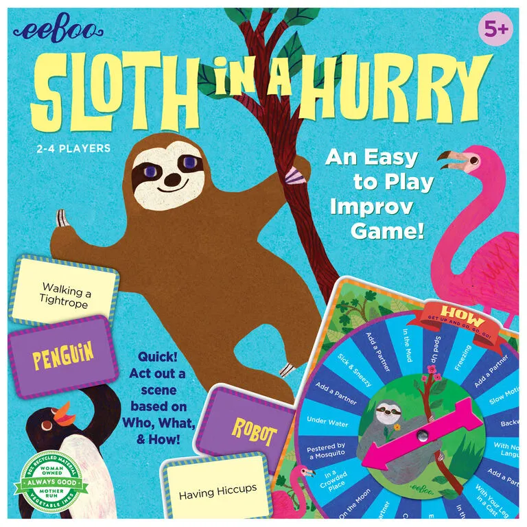 Eeboo Sloth In A Hurry Game 3 Eeboo Sloth In A Hurry Game