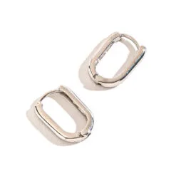 Howard's Jewelry Small Link Silver Huggie Hoop Earrings