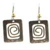 Square With Coil Metal Drop Earrings 1 Square With Coil Metal Drop Earrings -Hallmark Shop Square With Coil Metal Drop Earrings NE1556 01